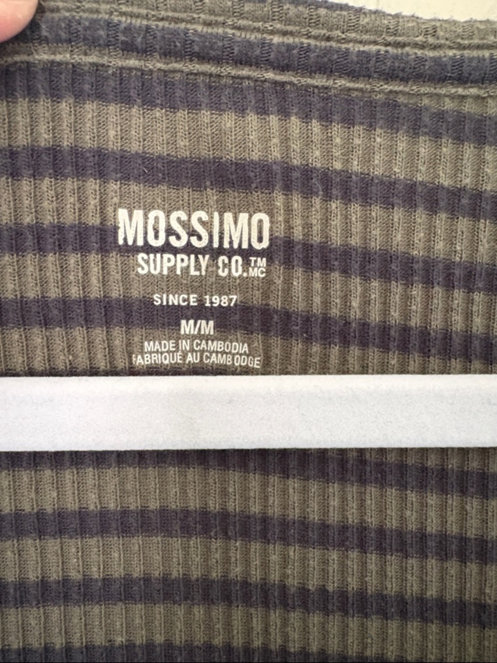Mossimo Supply Co. Striped Scoop Neck T-Shirt Dress in Olive and Navy - Picture 2 of 4